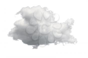 Concept image for cloud computing and online applications isolated against white