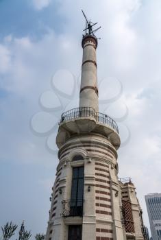 Gutzlaff Signal Tower on the Bund in Shanghai, China