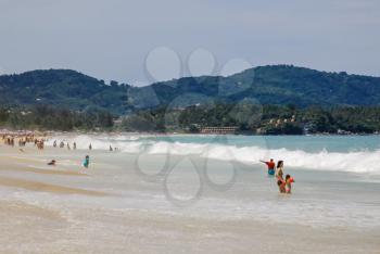 Beach and sea in Phuket Thailand. Coastline.