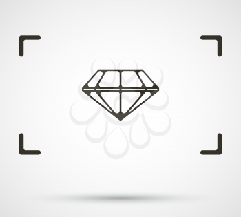 Logo Diamond for corporate identity. Vector silhouette illustration.