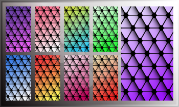 Triangle gradient wallpaper for smartphone screen set. Vector illustration.