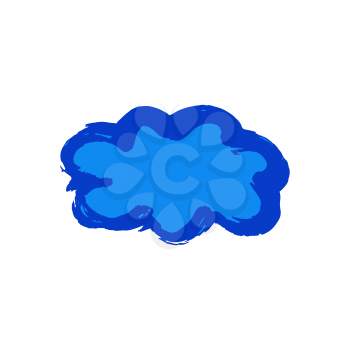 Clouds icon. Hand drawing paint, brush drawing. Isolated on a white background. Decorative element. Doodle grunge style icon. Cartoon illustration