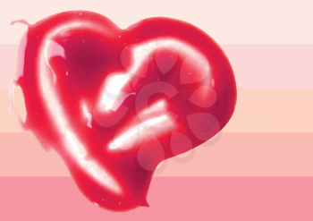 lipgloss heart shape illustration