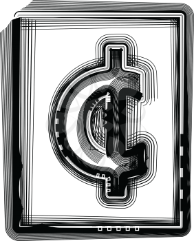 Cent Striped Symbol