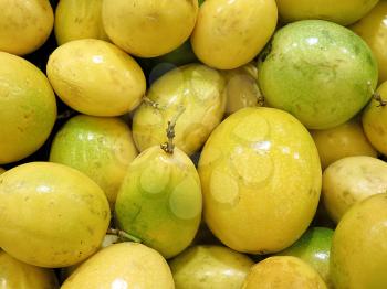 Passion fruit or maracuya background,  delicious tropical fruit