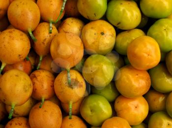 Passion fruit and mandarin background