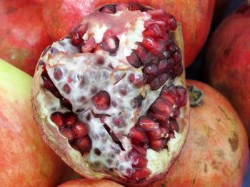 Pomegranate fruit background 
