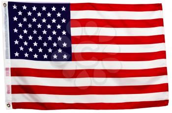 The Star striped American flag isolated on white background