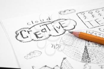 Business concept - hand drawn picture with creat word