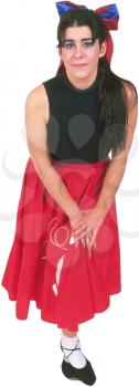 Royalty Free Clipart Image of a Woman Posing 