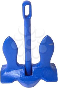 Royalty Free Photo of a Blue Boat Anchor