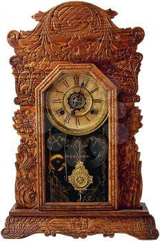 Royalty Free Photo of a Vintage Wooden Clock 