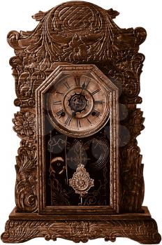 Royalty Free Photo of a Vintage Wooden Clock