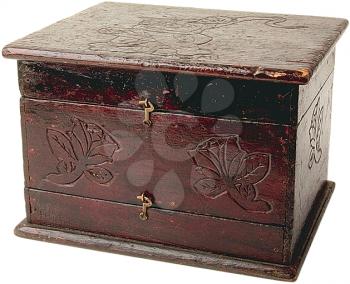 Royalty Free Photo of an Antique Wooden Box