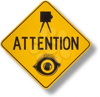 Royalty Free Photo of an Attention Sign 
