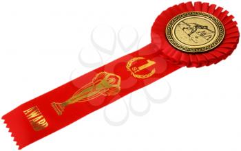 Royalty Free Photo of a First Place Skiing Ribbon 
