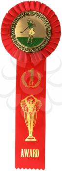 Royalty Free Photo of a First Place Golf Ribbon 