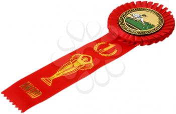 Royalty Free Photo of a First Place Pool Ribbon 