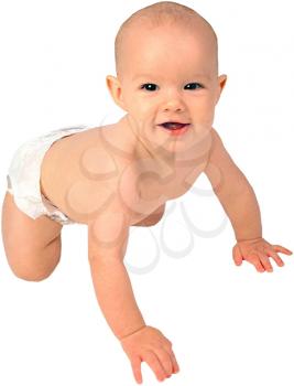 Royalty Free Photo of an Infant Child Crawling