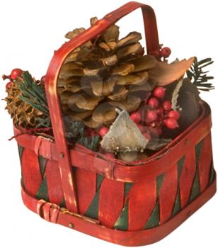 Royalty Free Photo of a Decorative Fall Basket
