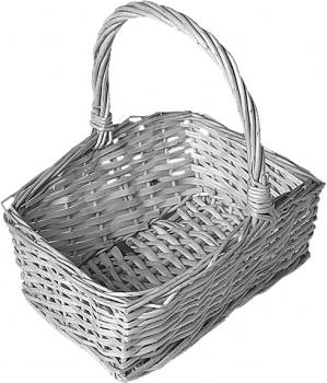 Royalty Free Black and White Photo of a Basket