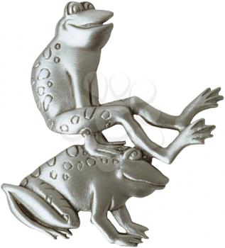 Royalty Free Photo of Frogs Jumping Brooch