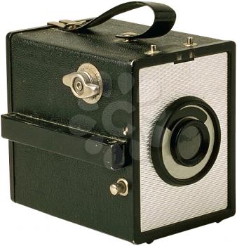 Royalty Free Photo of an Old Camera with a Handle