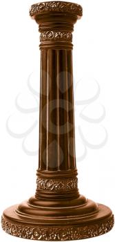 Royalty Free Photo of a Candlestick Holder in the Shape of an Roman Column