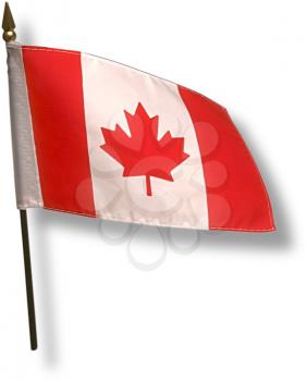 Royalty Free Photo of a Canadian Flag with a Drop Shadow