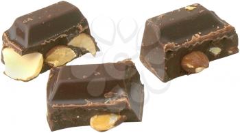 Royalty Free Photo of Pieces of Chocolate Bars
