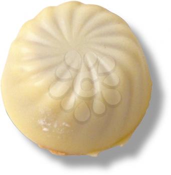 Royalty Free Photo of a Single White Chocolate Candy