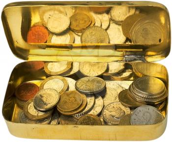 Royalty Free Photo of a Tin of Coins