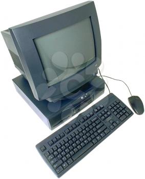 Royalty Free Photo of a Computer and Keyboard