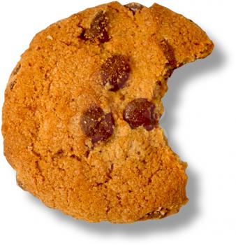 Royalty Free Photo of a Partial Chocolate Chip Cookie