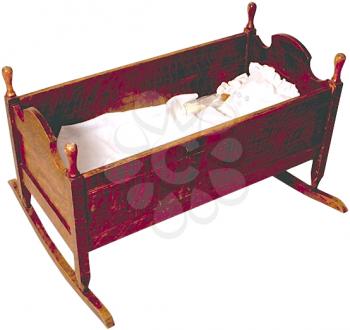 Royalty Free Photo of a Wooden Cradle