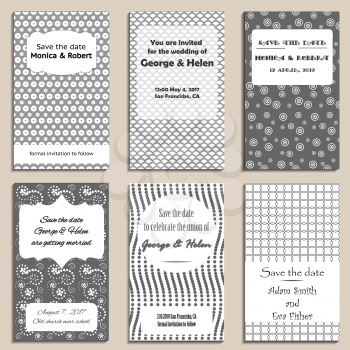 Set of save the date cards template