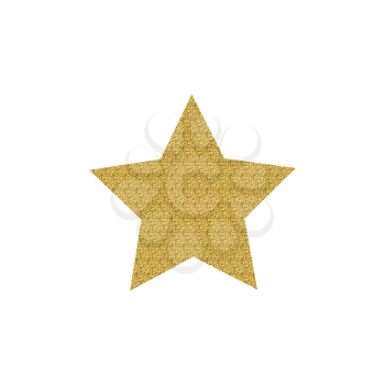 gold star icon isolated on white background