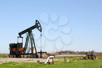 oil field with pump jack