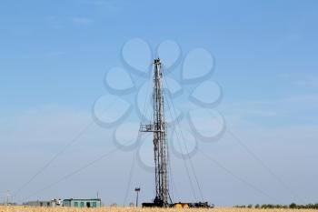 oilfield with drilling rig