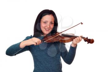 teenage girl playing violin