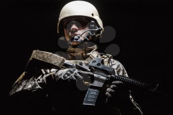 Green Berets US Army Special Forces Group soldier studio shot
