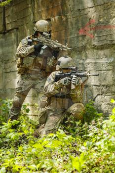Green Berets US Army Special Forces Group soldiers in action