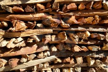 Firewood stack can be used for background