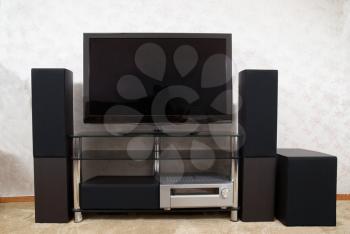 Home theater with plasma tv and hi-fi acustics