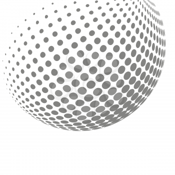 Abstract halftone effect 3d sphere.