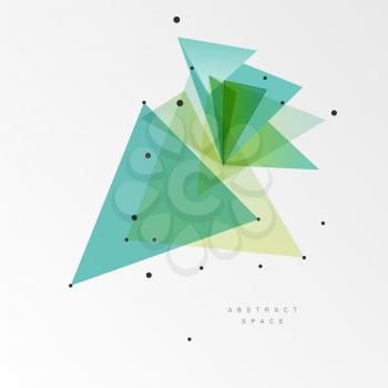 Abstract Background With Triangles Pattern. Abstract Creative Design. Technology Lines and Dots.