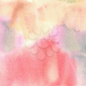 Abstract watercolor art hand paint. Soft colored background for design. Grunge painting background, colorful illustration template. Watercolor texture. Gouache stains, blots, spots.