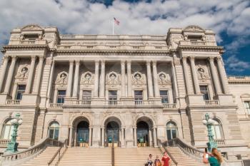 Washington, USA - June 23, 2017: Library of Congress. The Greatest Library in the United States
