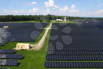 Solar panels. An alternative source of energy. Renewable energy source.
