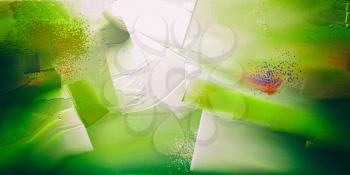 Abstract Painting in green colors